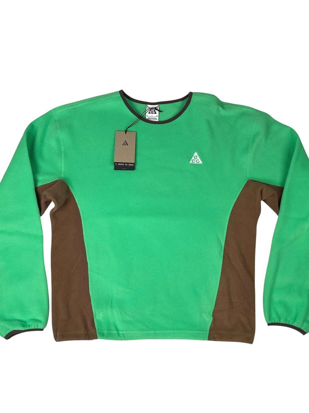 NWT Men's Size S Nike ACG Wolf Tree Polartec Fleece Green Pullover Sweatshirt